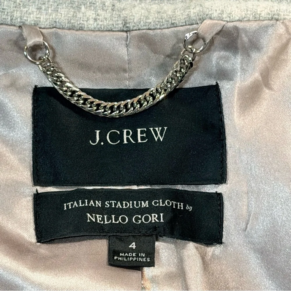 J. Crew Cocoon Coat in Italian Stadium Cloth by Nello Gori, Zip-Up - Womens 4 - Picture 4 of 16